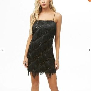 Forever 21 Fringe & Sequin Cocktail Mini Dress